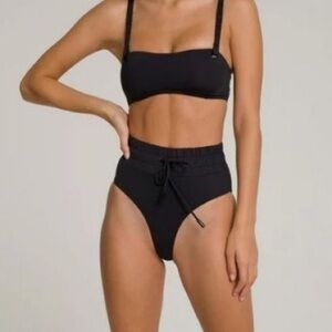 Good American Waist Framer Bikini Bottom Black new‎ size 3/L